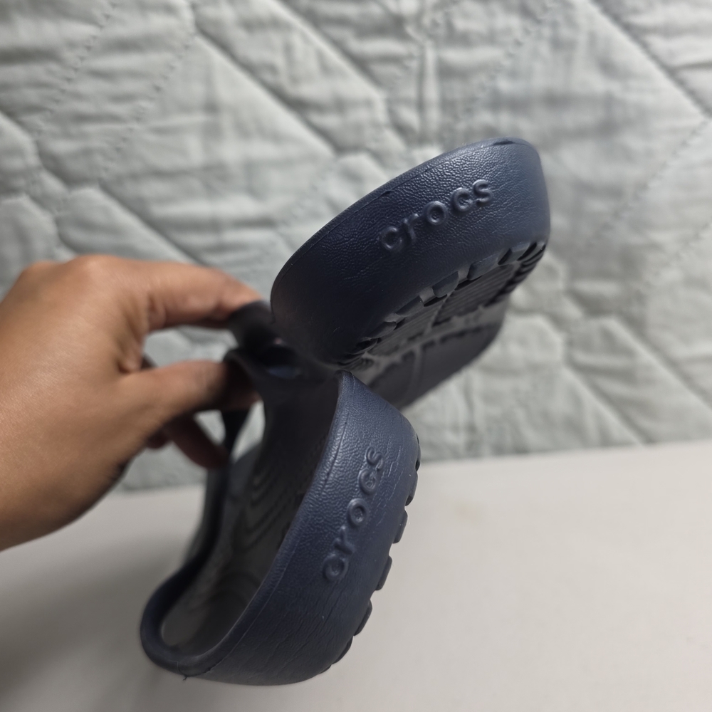 Crocs Navy Blue Women's Flip Flops - Picture 3 of 4